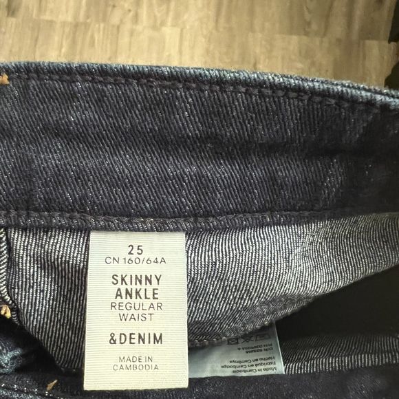 H&M Jeans Womens Size 25 Indigo SKINNY ANKLE REGULAR WAIST Denim Slim Stretch - Picture 11 of 12